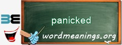 WordMeaning blackboard for panicked